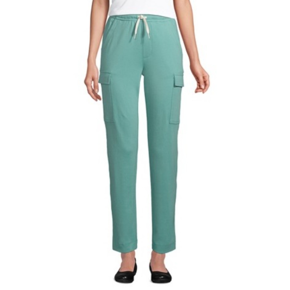 Lands' End▪️Sport Knit Cargo Ankle Straight Leg Pants